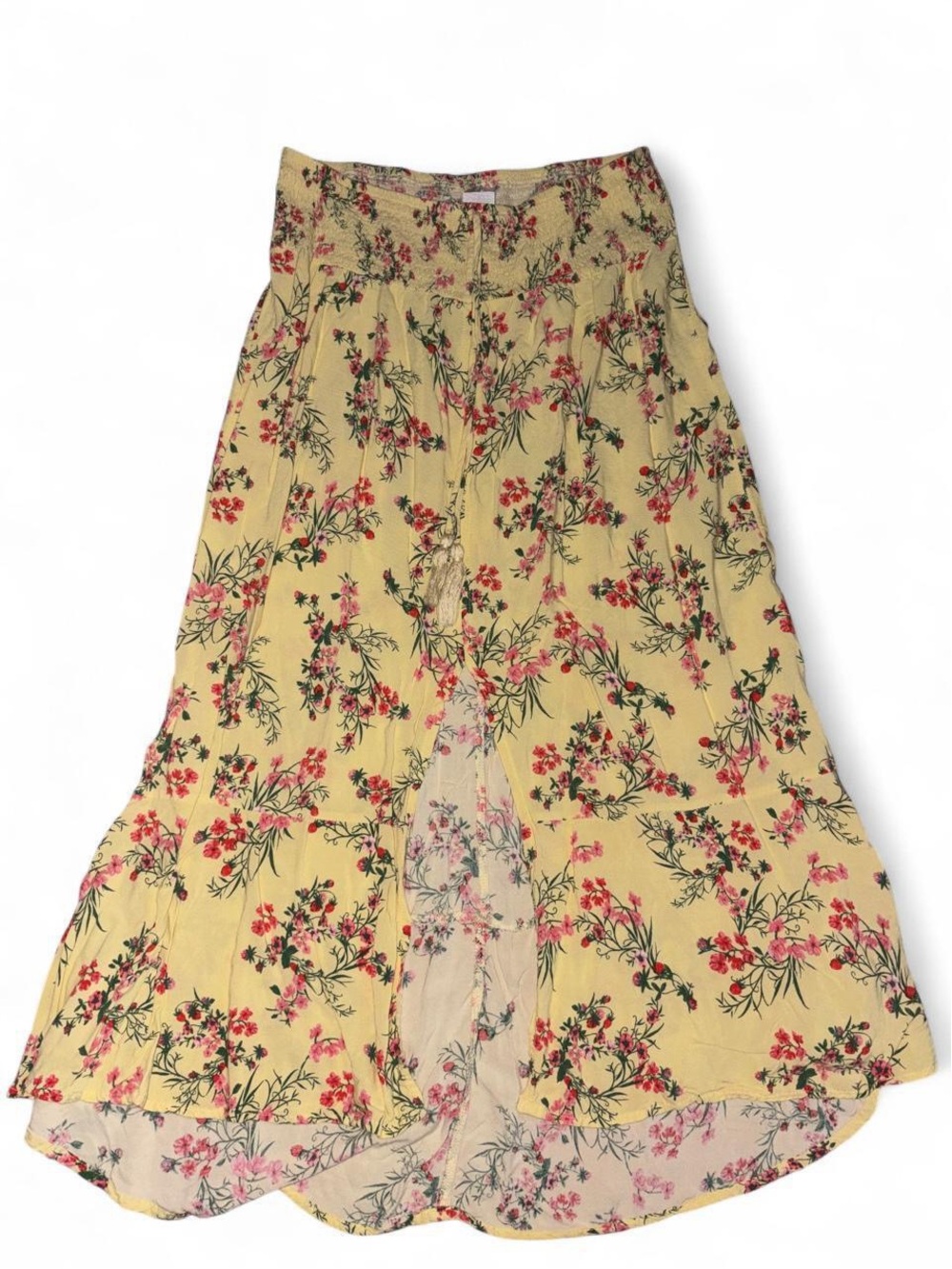 No Boundaries Yellow Floral  Skirt